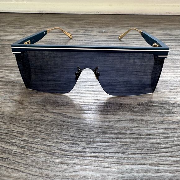 DiorClub M1U Blue Dior Oblique Mask Rectangular Sportswear Sunglasses NEW - Picture 2 of 5